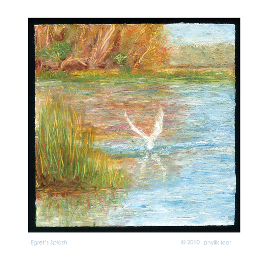 Egret's Splash (Print)